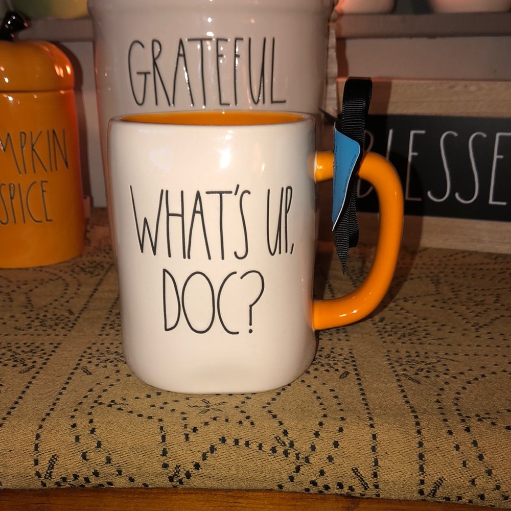 Rae Dunn WHAT’S UP DOC? Double Sided Mug (Looney Tunes-Bugs Bunny) - Picture 2 of 8